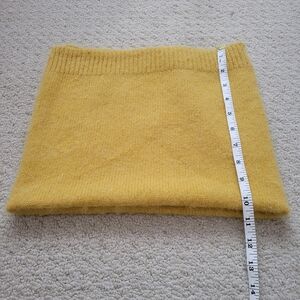 H&M Mustard Angora and Wool Blend Tube Scarf